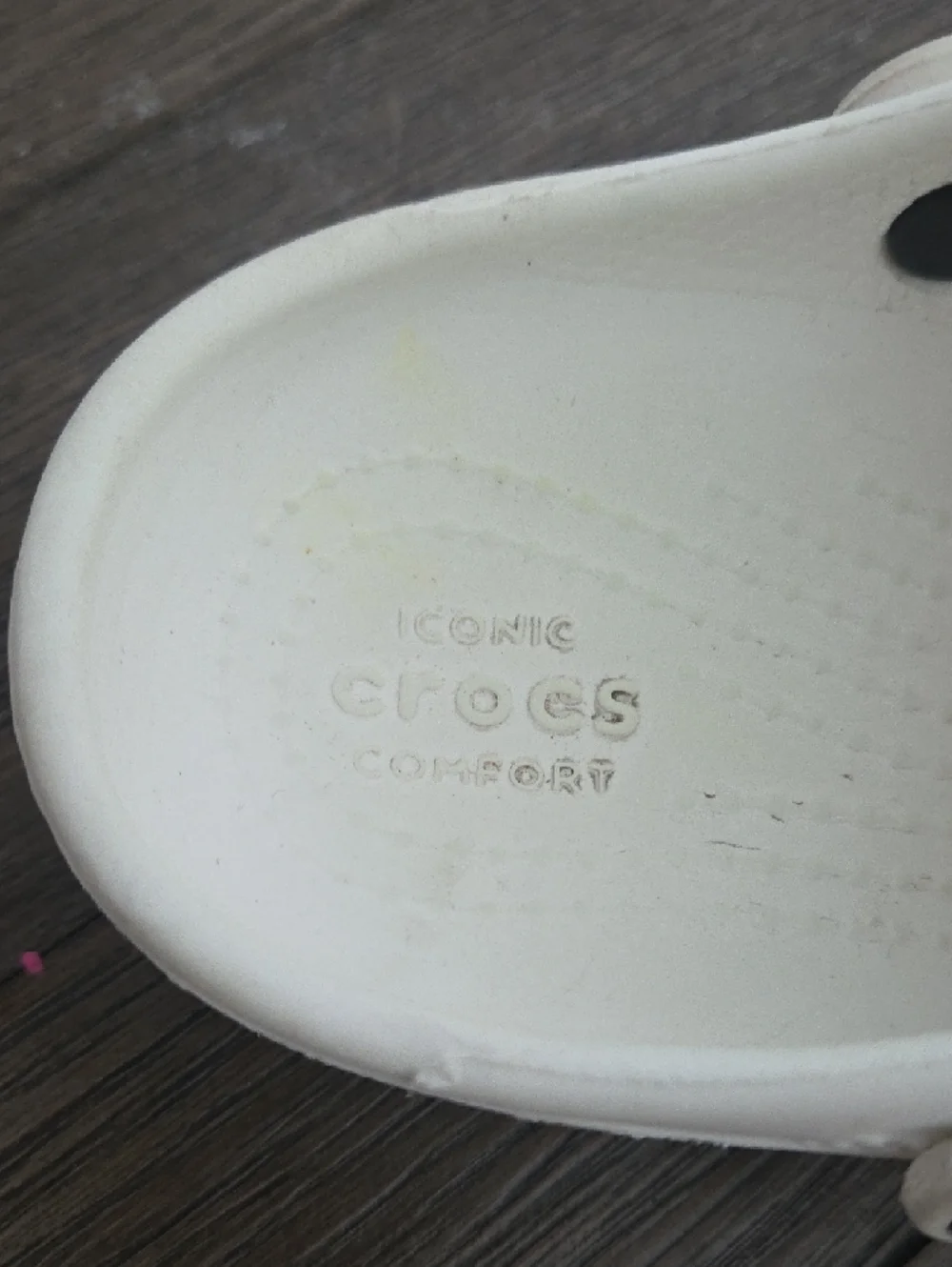 CROCS Kids White Foam Clogs with Heel Strap